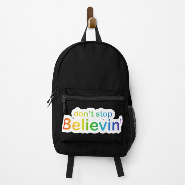 Item preview, Don't Stop Believin' "Believing" Rainbow Car Bumper Sticker Hats Shirts designed and sold by Rolographics1.