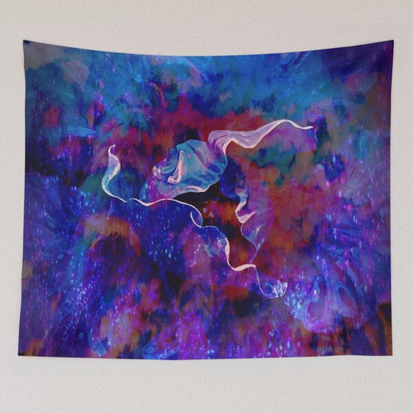 Item preview, Abstract Neon Bioluminescent Iris designed and sold by WitchyBotanicaArt.