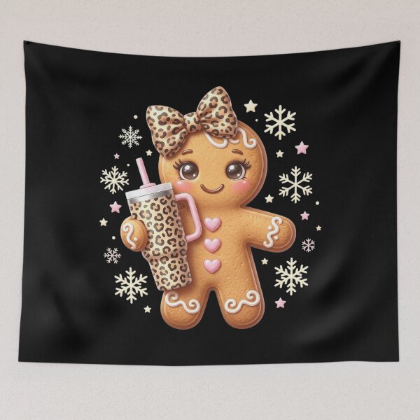 Item preview, Cute Gingerbread Leopard Coquette Christmas Xmas Girl Women designed and sold by clothesy7.