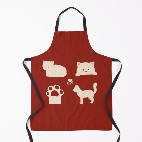 Item preview, Cute white cat and paw | Red minimalist pattern designed and sold by SaoriKitsune.