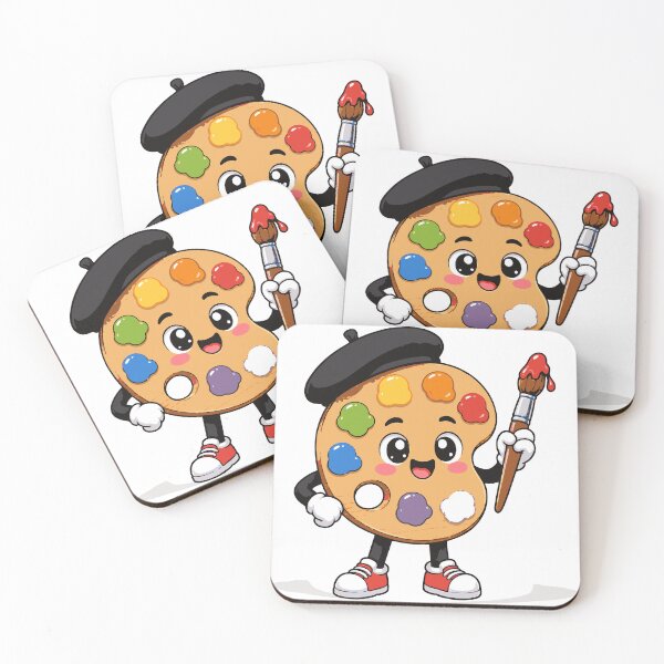Item preview, Artist Palette T-Shirt & Sticker | Cute Kawaii Art Teacher Mascot | Creative School Gift designed and sold by Sunday.Supply.