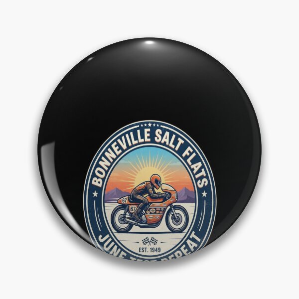 Item preview, Bonneville Salt Flats Vintage Retro Motorcycle Rider designed and sold by GiftingBob.