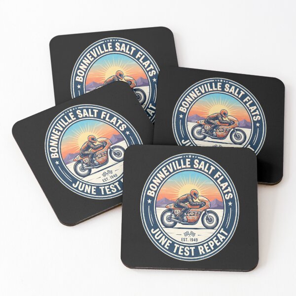 Item preview, Bonneville Salt Flats Vintage Retro Motorcycle Rider designed and sold by GiftingBob.