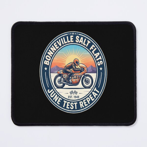 Item preview, Bonneville Salt Flats Vintage Retro Motorcycle Rider designed and sold by GiftingBob.