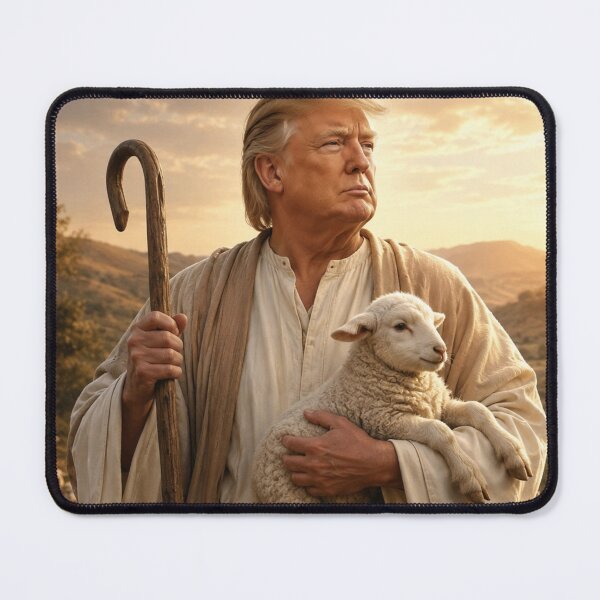 Item preview, Trump Jesus : Trump as the Good Shepherd – Symbolic Christian-Inspired Political Art designed and sold by Obinne.