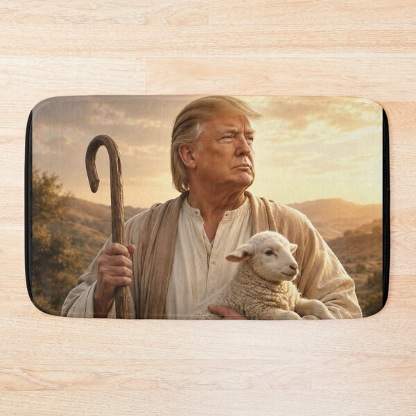 Item preview, Trump Jesus : Trump as the Good Shepherd – Symbolic Christian-Inspired Political Art designed and sold by Obinne.