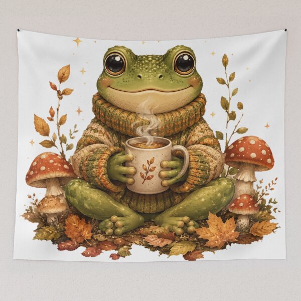 Item preview, Chill Frog Illustration | Cute Relaxed Amphibian Aesthetic designed and sold by AAstore0013.