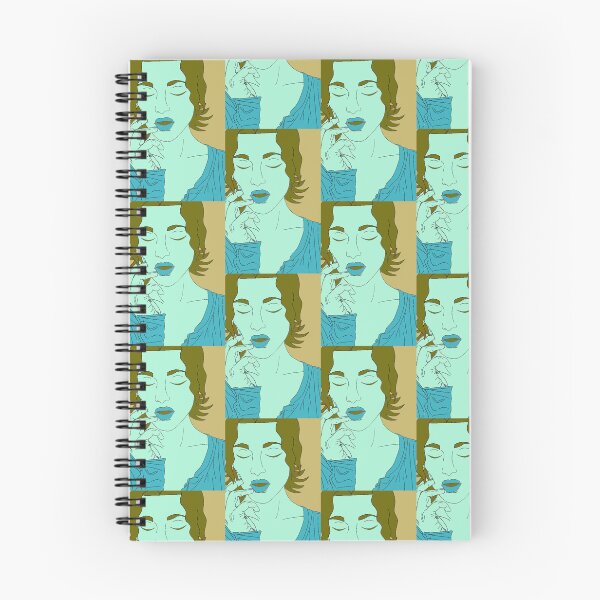 Item preview, Stylized Mint and Blue Portrait Art Print designed and sold by KaleChub.