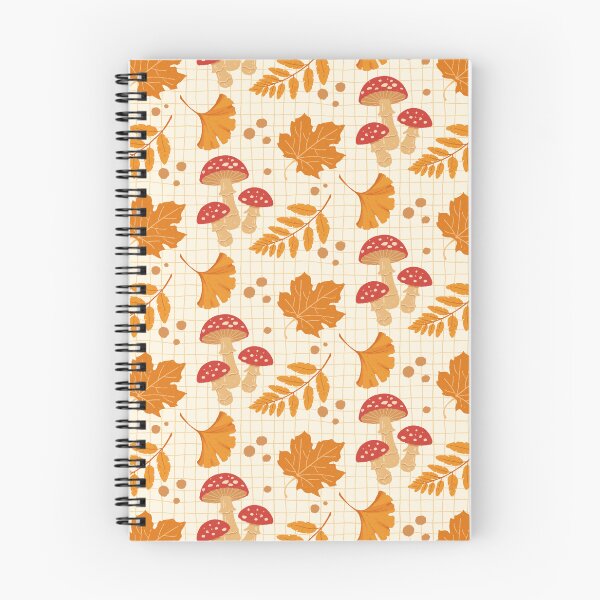 Item preview, Cozy Autumn Mushroom Pattern. Cottagecore Forest Leaves & Ginkgo Seamless Design designed and sold by MinimalAnGo.