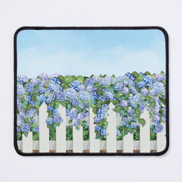 Item preview, Iconic Nantucket Blue Hydrangeas Fence designed and sold by Coastal Joy.
