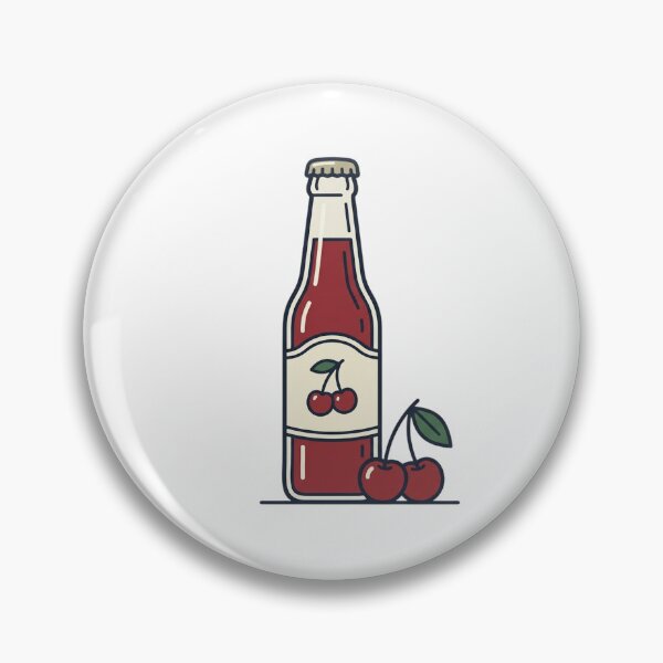 Item preview, Vintage Retro Cherry Soda Bottle with Fresh Cherries designed and sold by ajamzbox.