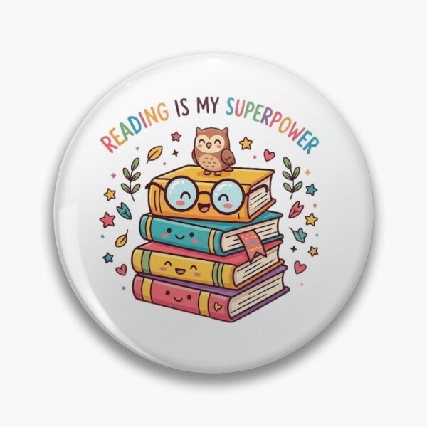 Item preview, Reading Is My Superpower Cute Owl Sticker designed and sold by lailakhalaf.