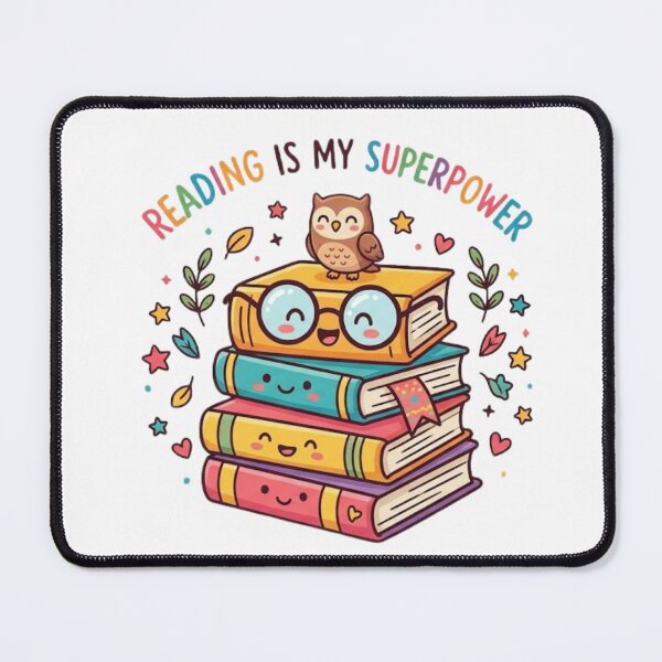 Item preview, Reading Is My Superpower Cute Owl Sticker designed and sold by lailakhalaf.