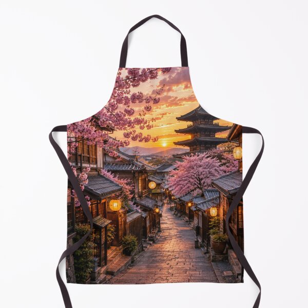 Item preview, Kyoto Cherry Blossom Street – Golden Sunset Japan designed and sold by Ceylon Luxe Collections.