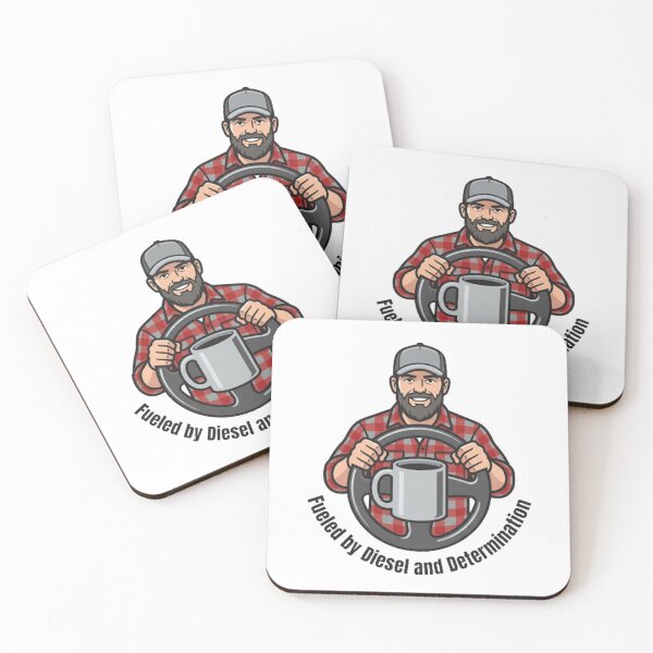 Item preview, Funny Trucker Diesel Coffee Steering Wheel designed and sold by NeonNerd Studio.