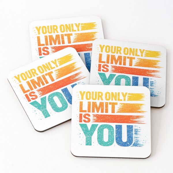 Item preview, Your Only Limit Is You Motivational Typography | Vintage Distressed Inspirational Quote designed and sold by CreativeNest Prints.