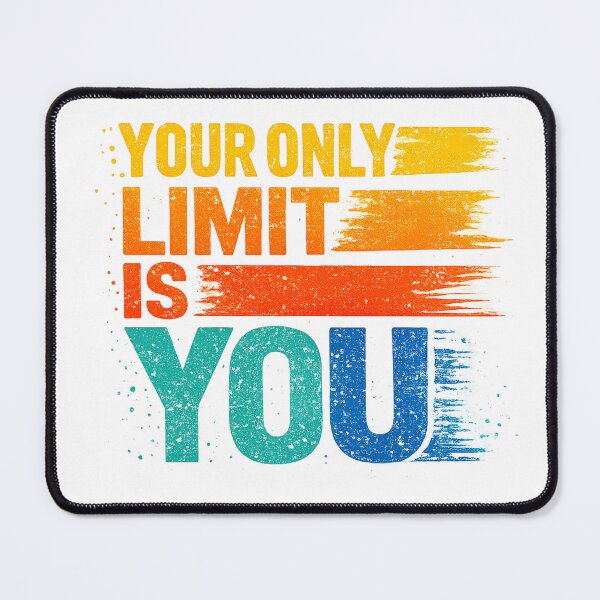 Item preview, Your Only Limit Is You Motivational Typography | Vintage Distressed Inspirational Quote designed and sold by CreativeNest Prints.