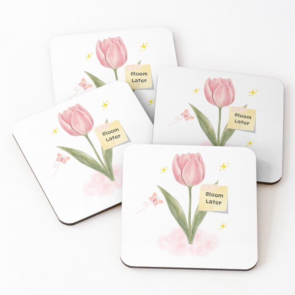 Item preview, Bloom Later | Pink Tulip | Watercolor Aesthetic | Cute Sticker designed and sold by BLOOMVELLE.