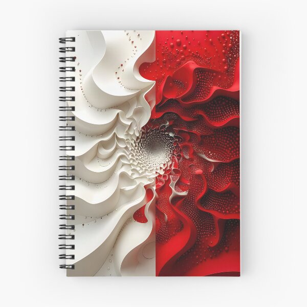 Item preview, Red and White Abstract Swirls designed and sold by Vicky Brago-Mitchell®.