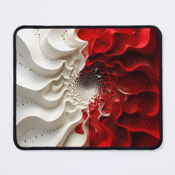Item preview, Red and White Abstract Swirls designed and sold by Vicky Brago-Mitchell®.