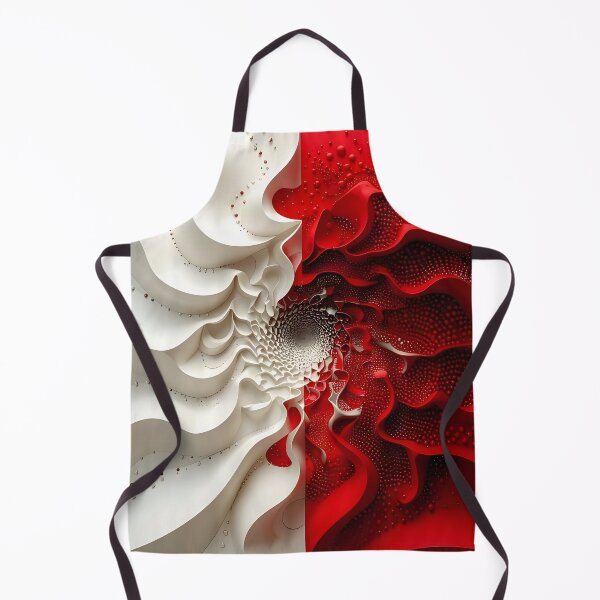 Item preview, Red and White Abstract Swirls designed and sold by Vicky Brago-Mitchell®.