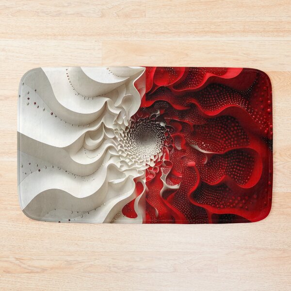 Item preview, Red and White Abstract Swirls designed and sold by Vicky Brago-Mitchell®.