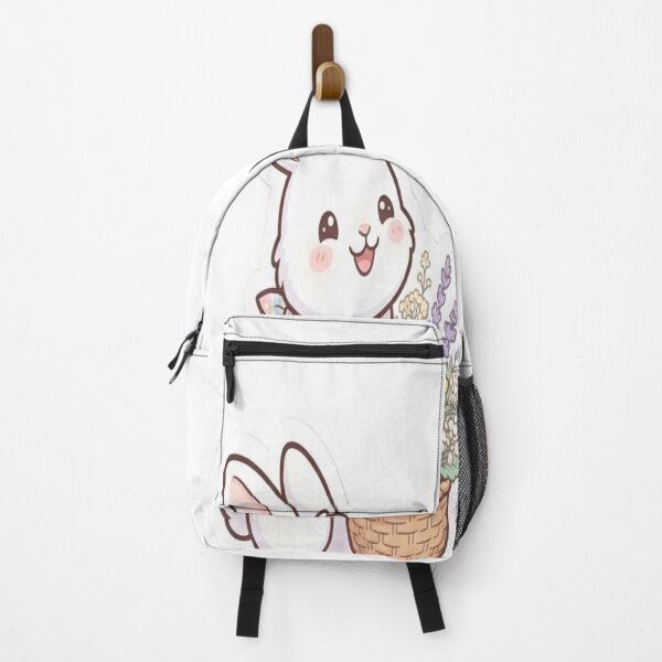 Item preview, Cute Bunny with Flower Basket Sticker | Kawaii Rabbit Floral Aesthetic | Spring Cottagecore Vinyl Decal | designed and sold by AdityaShop18.