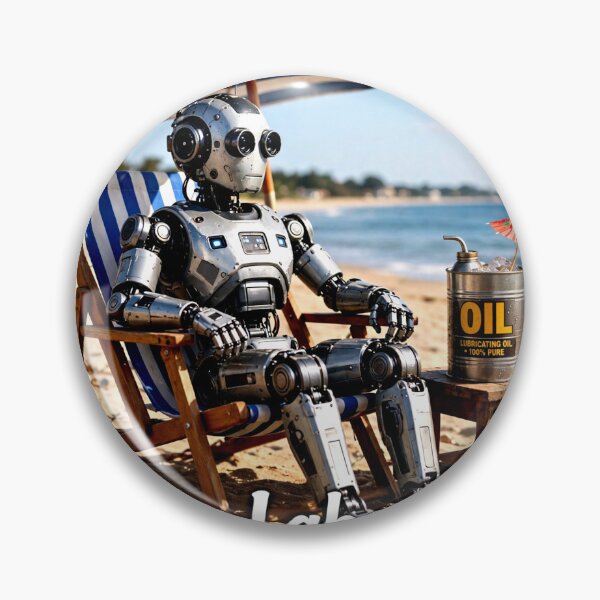 Item preview, Robot Relaxing on Beach 02 designed and sold by Iron El Studios.