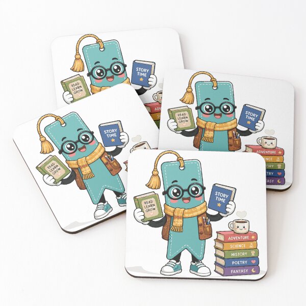Item preview, Librarian Bookmark T-Shirt & Sticker | Cute Kawaii Reading Mascot | Book Lover Gift designed and sold by Sunday.Supply.
