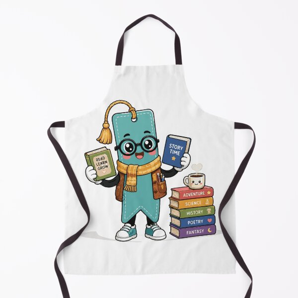 Item preview, Librarian Bookmark T-Shirt & Sticker | Cute Kawaii Reading Mascot | Book Lover Gift designed and sold by Sunday.Supply.