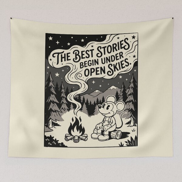 Item preview, The Best Stories Begin Under Open Skies designed and sold by Trippin-Tito's.