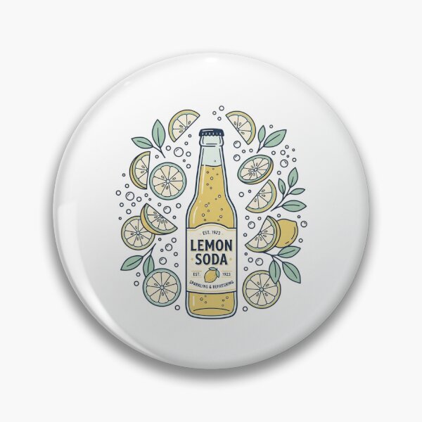 Item preview, Vintage Lemon Soda Bottle Slices and Bubbles designed and sold by ajamzbox.
