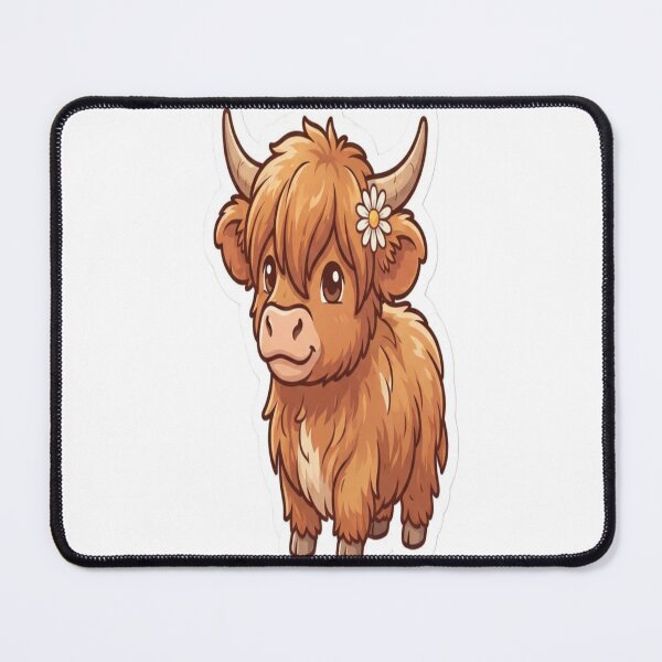 Item preview, Sunny Meadow Highland Cow Sticker | Sweet Floral Calf Illustration | Cute Country Farm Decal for Nature Lover designed and sold by AdityaShop18.