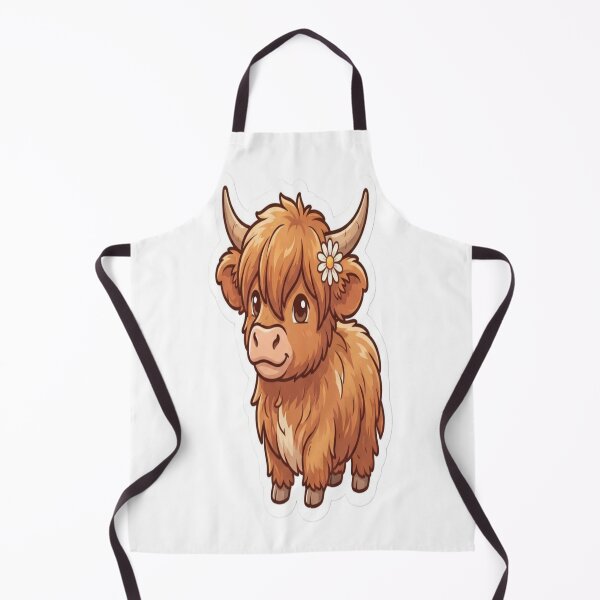 Item preview, Sunny Meadow Highland Cow Sticker | Sweet Floral Calf Illustration | Cute Country Farm Decal for Nature Lover designed and sold by AdityaShop18.