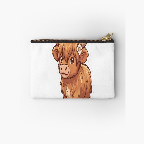 Item preview, Sunny Meadow Highland Cow Sticker | Sweet Floral Calf Illustration | Cute Country Farm Decal for Nature Lover designed and sold by AdityaShop18.