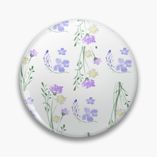 Item preview, Watercolor Wildflower Meadow Pattern | Soft Lavender & Lilac Botanical Print designed and sold by gllemm.
