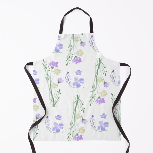 Item preview, Watercolor Wildflower Meadow Pattern | Soft Lavender & Lilac Botanical Print designed and sold by gllemm.