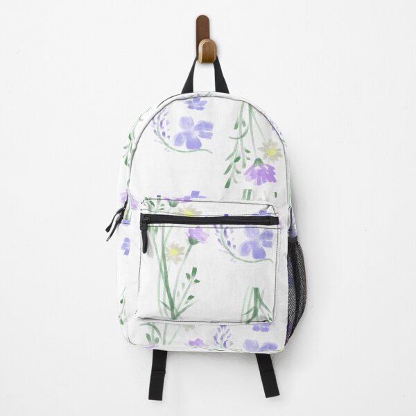 Item preview, Watercolor Wildflower Meadow Pattern | Soft Lavender & Lilac Botanical Print designed and sold by gllemm.