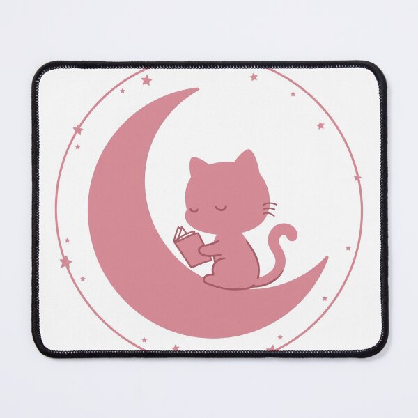 Item preview, Reading Cat on Pink Moon for Book and Cat Lovers designed and sold by FantasyPearl.
