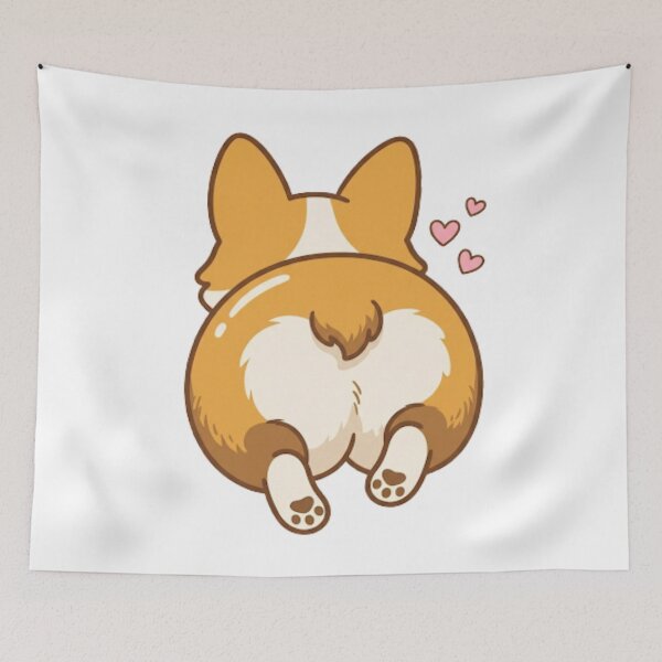 Item preview, Cute Kawaii Corgi Butt Running Dog Lover designed and sold by NeonNerd Studio.