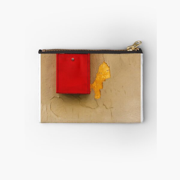 Item preview, Red Mailbox On Peeling Beige Wall With Yellow Paint And Rustic Urban Texture designed and sold by Nmallia.