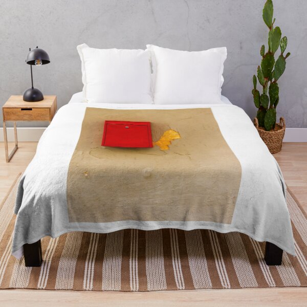 Item preview, Red Mailbox On Peeling Beige Wall With Yellow Paint And Rustic Urban Texture designed and sold by Nmallia.