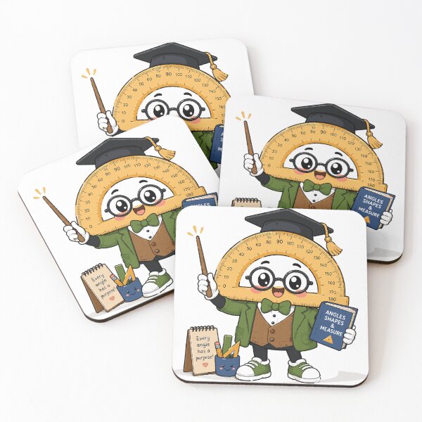 Item preview, Professor Protractor T-Shirt & Sticker | Cute Kawaii Geometry Teacher Mascot | Math Classroom Gift designed and sold by Sunday.Supply.