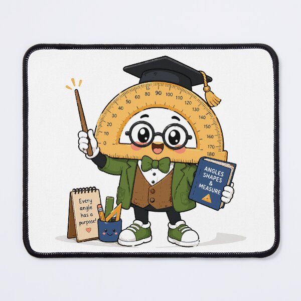 Item preview, Professor Protractor T-Shirt & Sticker | Cute Kawaii Geometry Teacher Mascot | Math Classroom Gift designed and sold by Sunday.Supply.