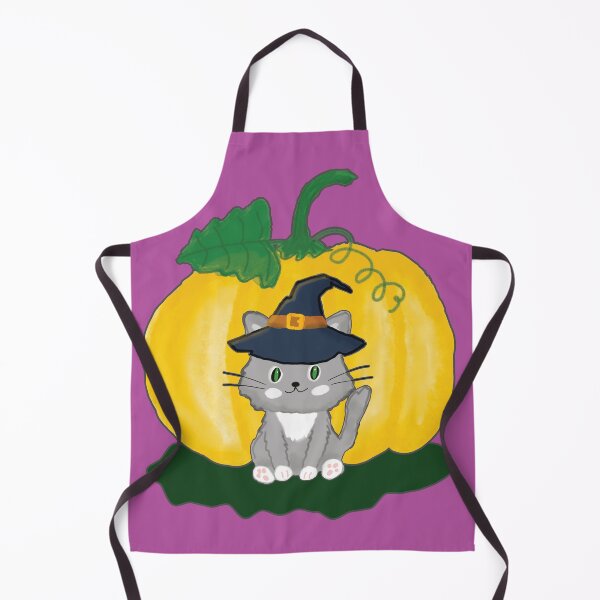Item preview, Cute Little Cat Wearing a Hat, Sitting in Front of a Pumpkin designed and sold by studiodrchicken.