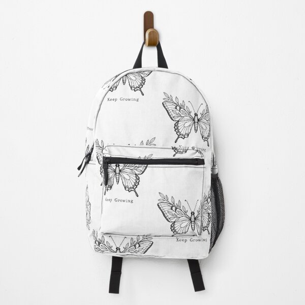 Item preview, Keep Growing Butterfly Fine Line Design | Botanical Swallowtail | Boho Minimalist Tattoo Style | Nature Aesthetic Gift designed and sold by LuxeBuzz.