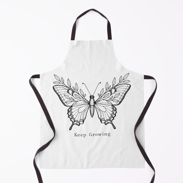 Item preview, Keep Growing Butterfly Fine Line Design | Botanical Swallowtail | Boho Minimalist Tattoo Style | Nature Aesthetic Gift designed and sold by LuxeBuzz.