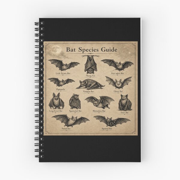Item preview, Bat Lover Moonlit Species Guide designed and sold by POD DYNASTY | Original Print On Demand T-Shirt Graphics.