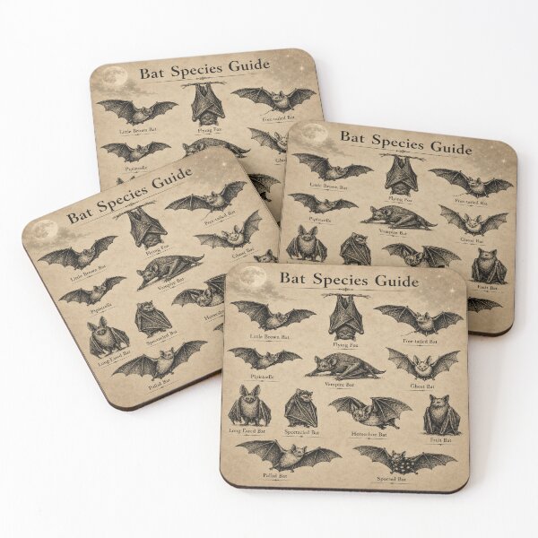 Item preview, Bat Lover Moonlit Species Guide designed and sold by POD DYNASTY | Original Print On Demand T-Shirt Graphics.
