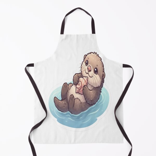 Item preview, Drifting Sea Otter with Seashell Sticker, Cute Ocean Animal Art, Peaceful Marine Wildlife designed and sold by AdityaShop18.